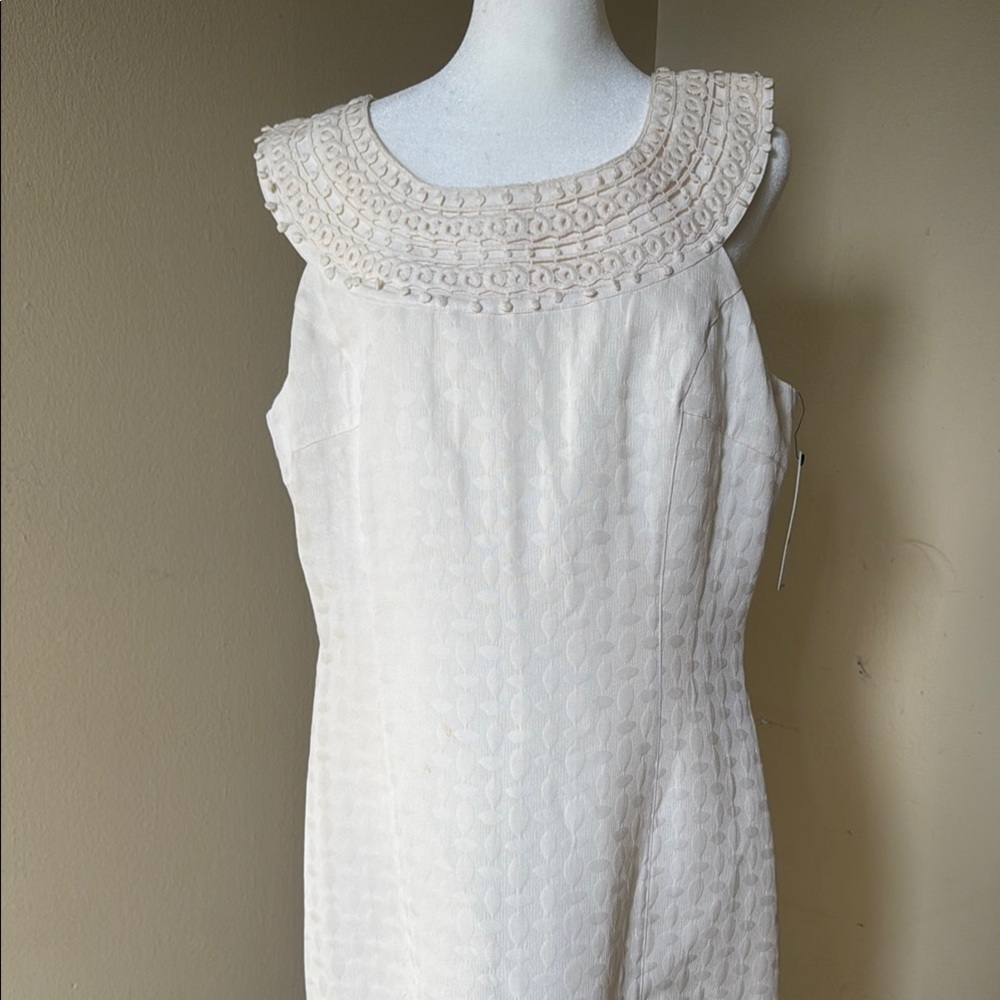 NWT Laundry by Design Size 12 Ivory Embroidered Dress